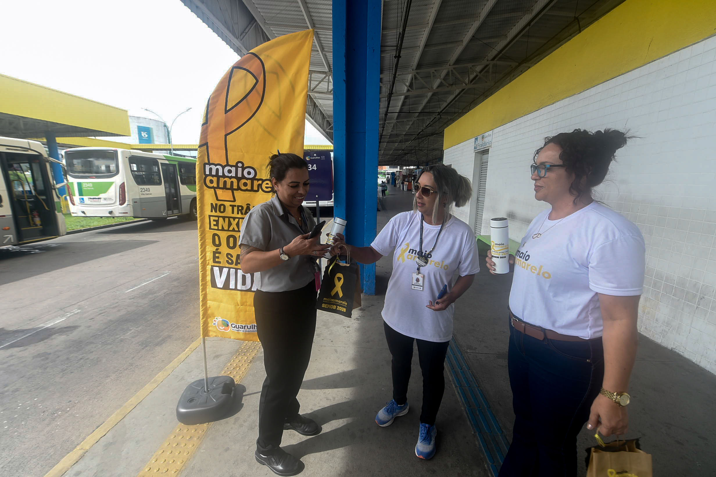 Prefeitura leva mensagem do Maio Amarelo a motoristas de ônibus - foto 2