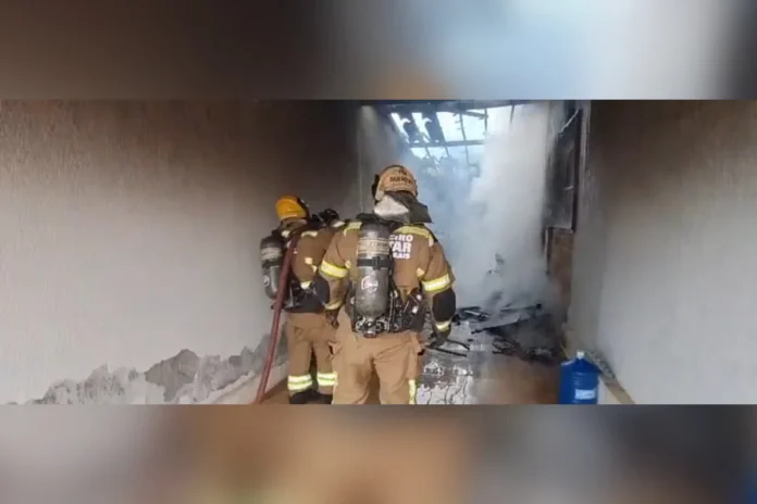 Incêndio em residência mobiliza Corpo de Bombeiros durante treinamento em Uberaba