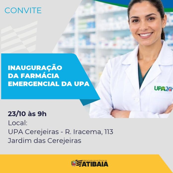 Atibaia inaugura Farmácia Emergencial na UPA Cerejeiras nesta sexta-feira