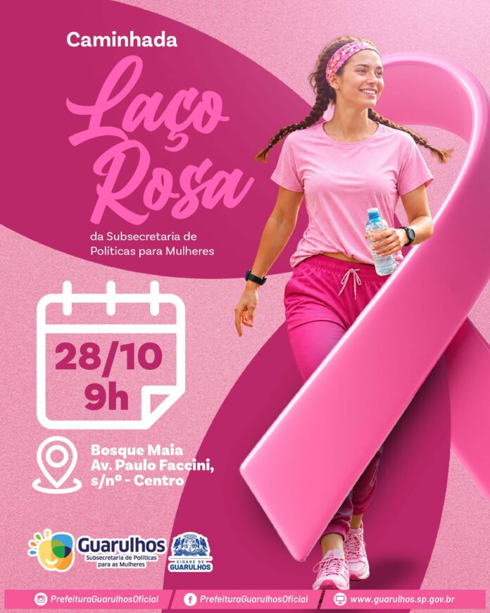 Caminhada Laço Rosa para assistidas pelas Casas da Mulher será no próximo dia 28 - foto 1