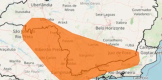 Defesa Civil emite alerta laranja de tempestades para o estado de São Paulo no feriado de 12 de outubro