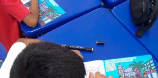 Estudantes municipais de Guarulhos aprendem regras de trânsito com livro educativo de colorir