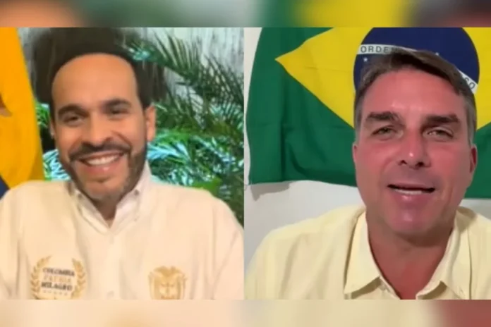 Presidente da Colômbia cita Jair Bolsonaro como referência no combate ao crime durante diálogo com Flávio